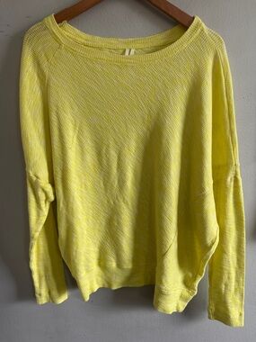 By Anthropologie Micro Ribbed Drop Shoulder Batwing Asymmetric Hem  top XS